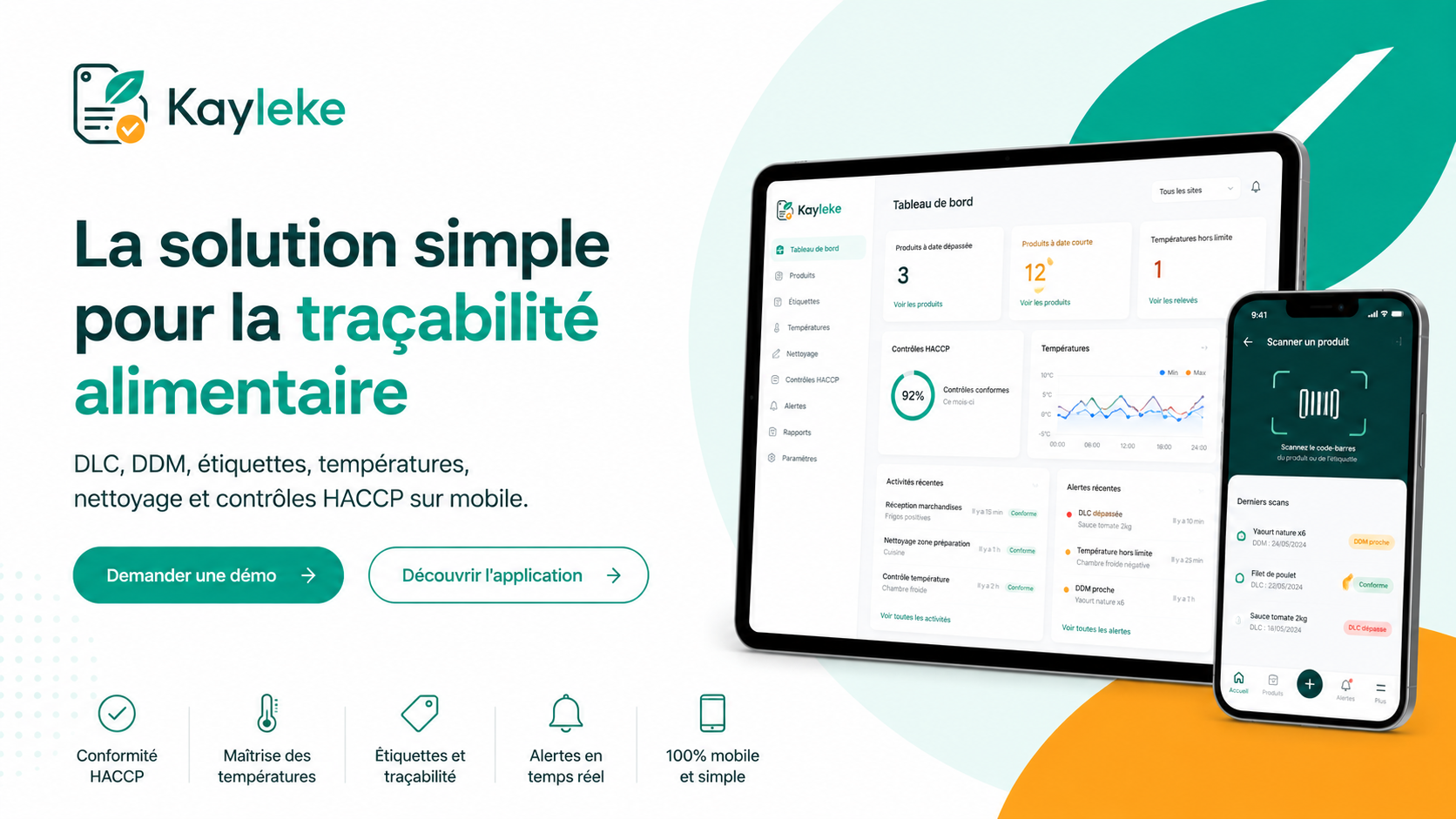 Aperçu Kayleke sur tablette et mobile