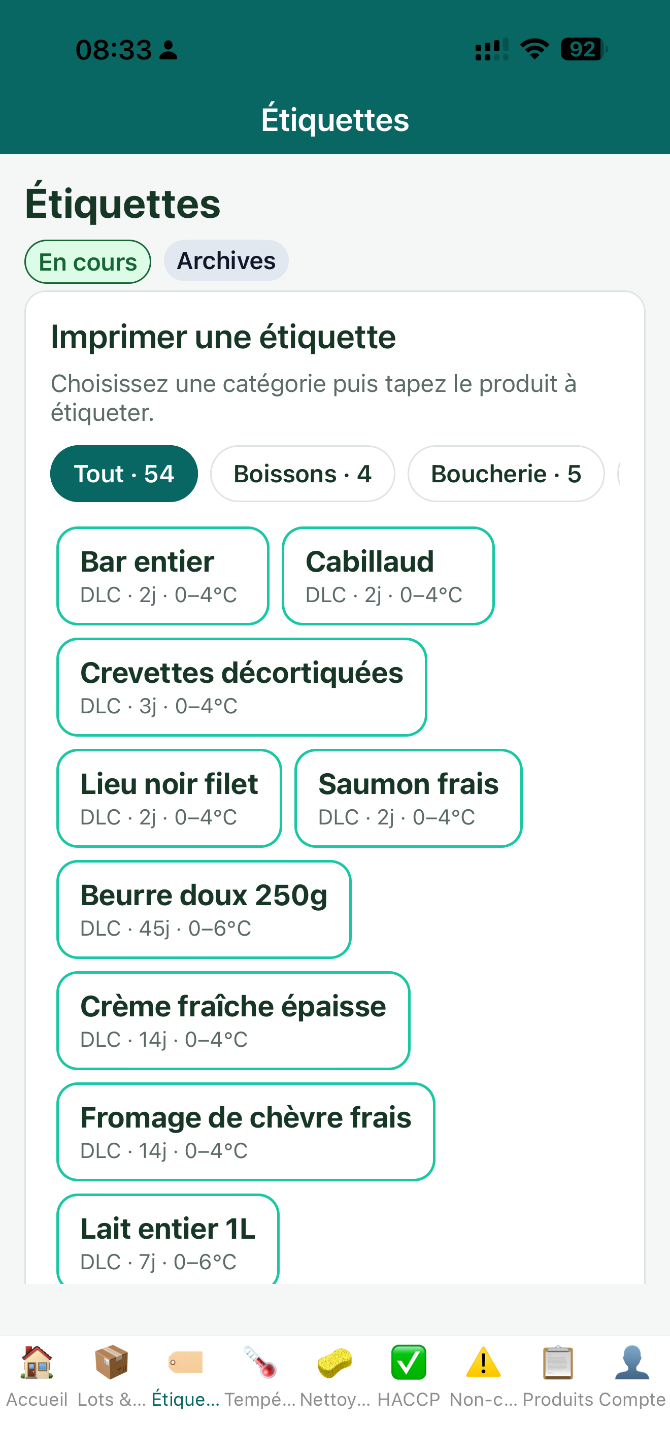 Étiquettes prêtes à imprimer